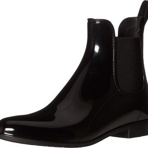 Sam Edelman black patent glossy Tinsley rain booties size 9